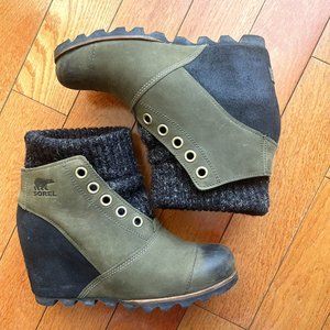 Sorel Sweater Wedge Boots